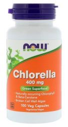 NOW Chlorella 400 mg (100 кап.)