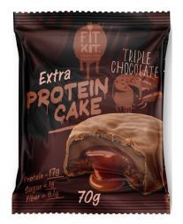 Печенье протеиновое FIT KIT Protein cake EXTRA (Тройной шоколад) (70 г)