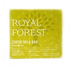 Шоколад Carob Milk Bar (миндаль) Royal Forest (75 г)