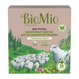 Таблетки для посудомоечной машины Bio-total 7 в 1 с маслом эвкалипта BioMio (30 шт)